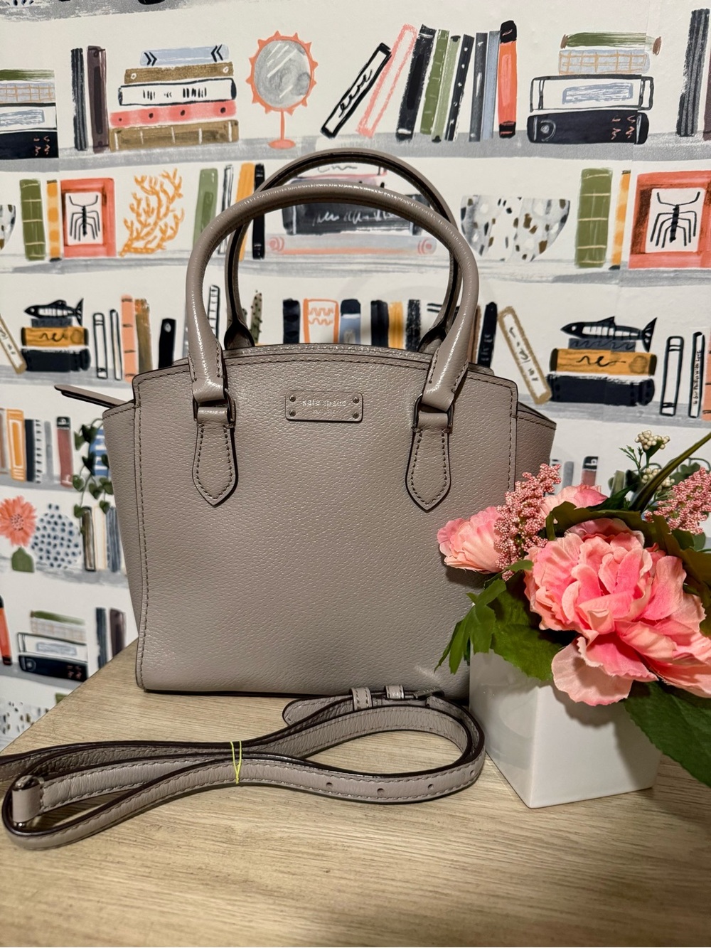 Kate Spade Jeanne Medium Convertible Satchel in Soft Taupe